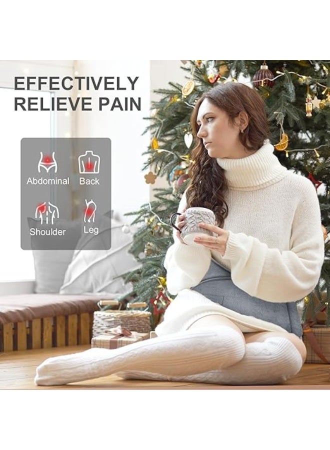 وسادة تدفئة كهربائية لتخفيف آلام الظهر والجسم بـ 6 مستويات حرارة - كمادة حرارية ناعمة قابلة للغسل للرجال والنساء - مقاس مريح - Image 3